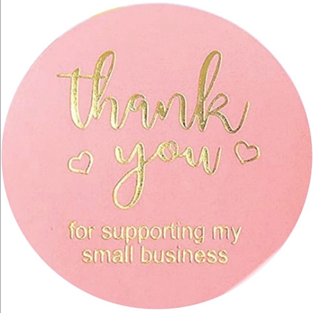 NEW Poshmark Packages "Thank You" Gift Wrap Shipping Supplies Set ~ 5 Items Pink - Picture 5 of 10
